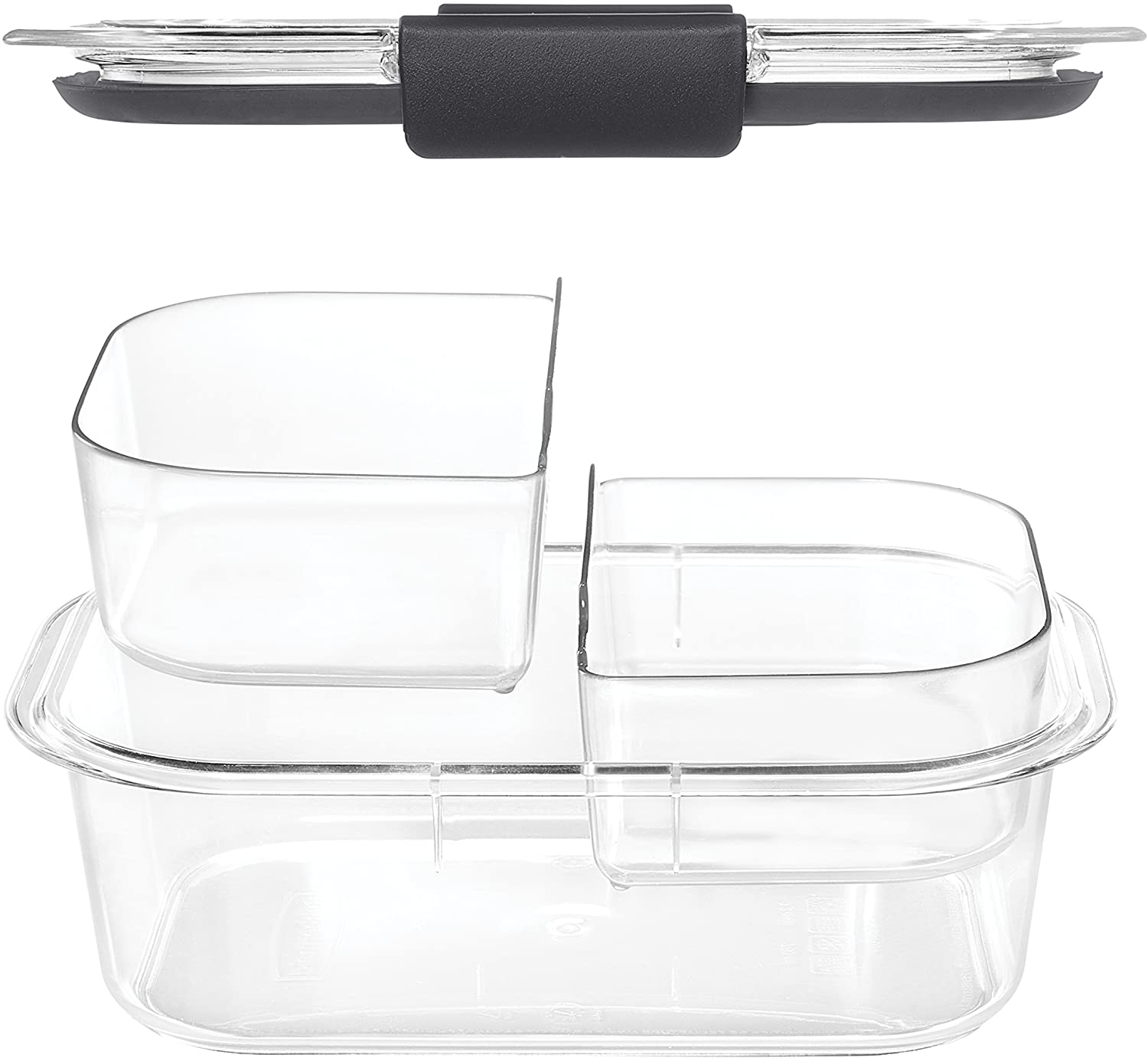 Rubbermaid Brilliance On The Go Divided  Food Storage Containers, 760 ml - Whole and All