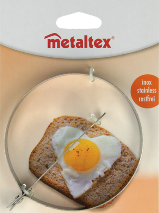 Metaltex 3 Shapes Stainless Steel Pancake Ring, Carded, 11X2X12