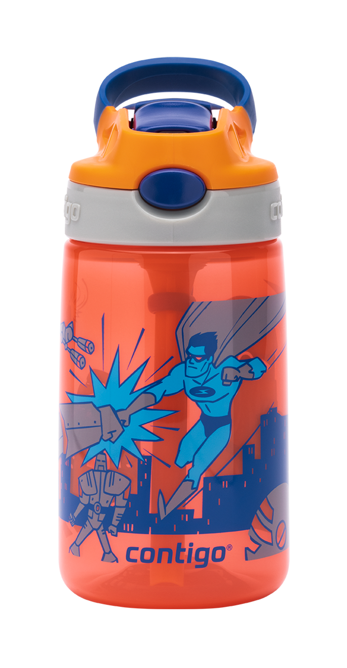 Contigo Gizmo Flip Kids Water Bottles, 14oz, 2pk- Blue Shark Attack and  Nautical In Space - BPA-free Kids Water Bottle with Spill-Proof Valve,  Flexible Carry Handle, and Easy Push Button Auction