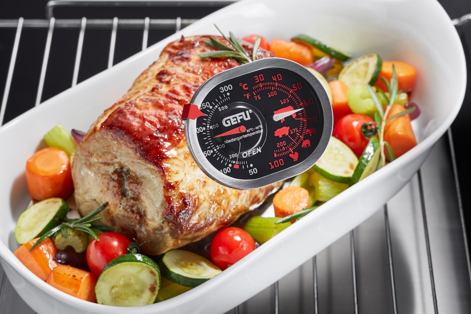 GEFU Roast And Oven Thermometer 3 In 1 Messimo - Whole and All