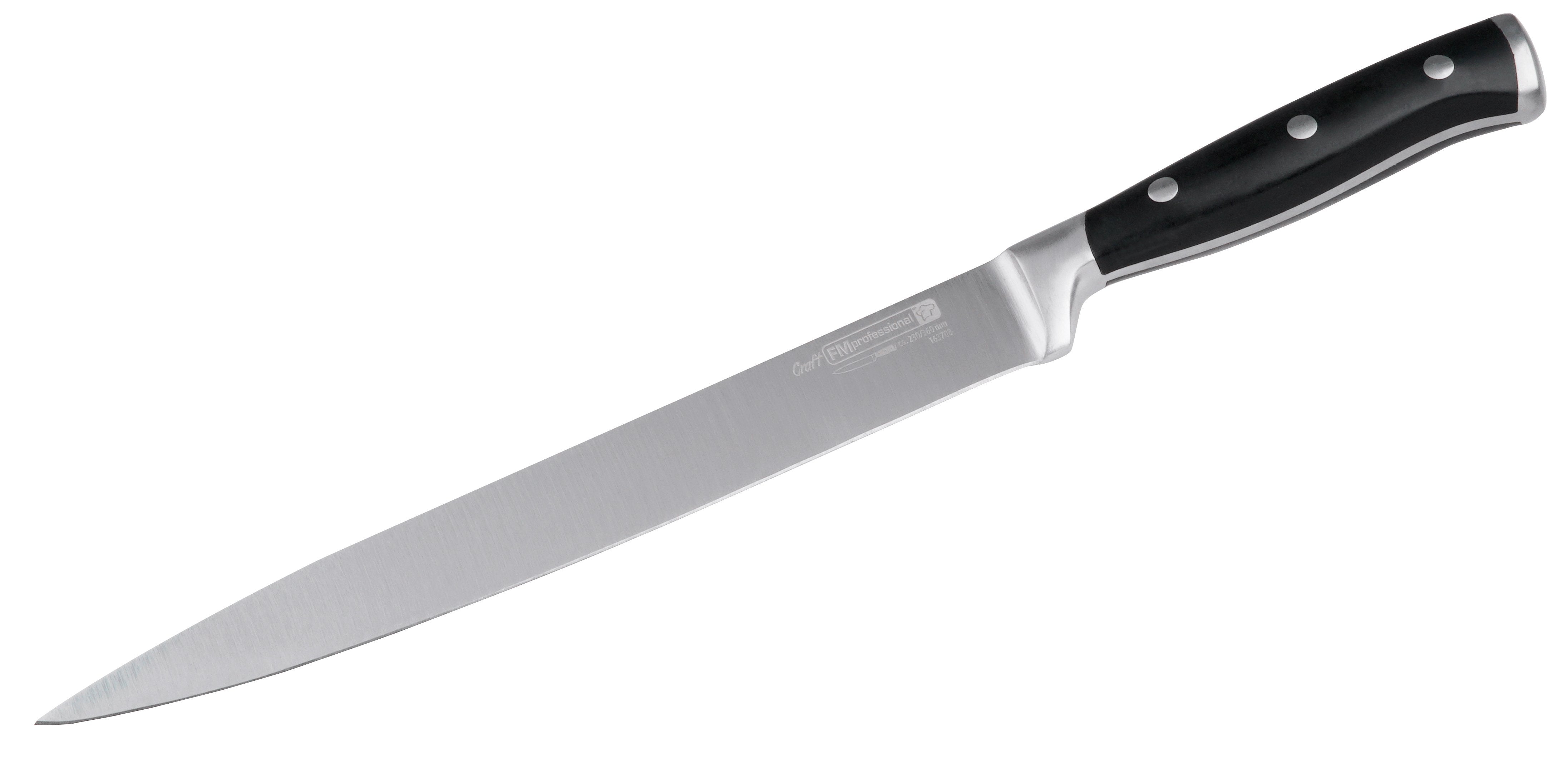 FMprofessional Slicing Knife, Stainless Steel, 230/360 Mm (Black/Matt)