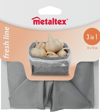 Metaltex Polyster Fresh-Storage Basket, 12X12 Cm