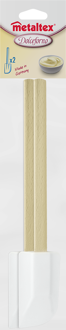 Metaltex Wooden Handle Spatulas, Polybag With Header (Set Of 2)