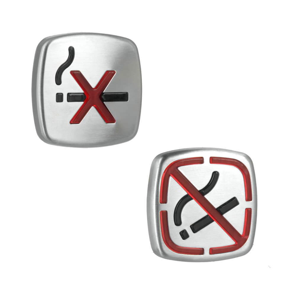 علامة ميتالتكس لاصقة "ممنوع التدخين" 5 × 5 سم