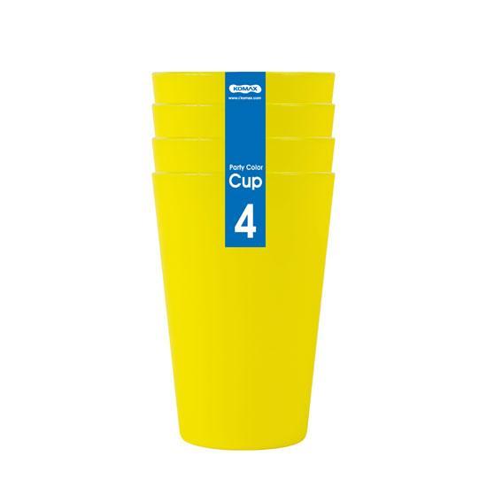 Komax Plastic Party Cup, Set Of 4 (Various Colors) - Whole and All
