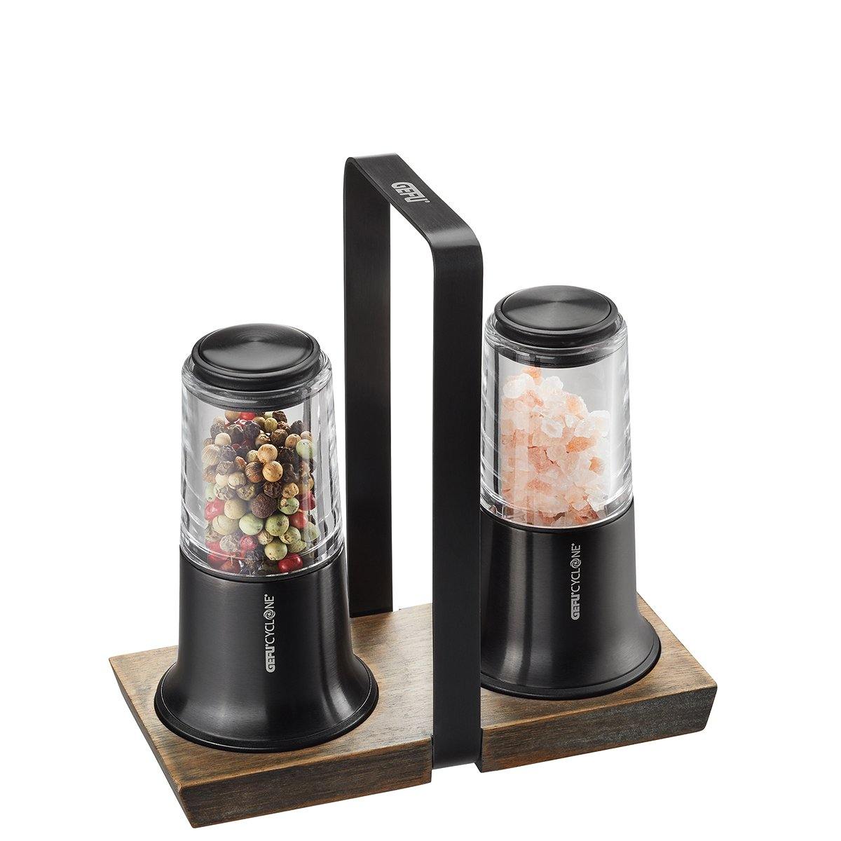 GEFU Salt And Pepper Mill Set X-Plosion®, Black - Whole and All
