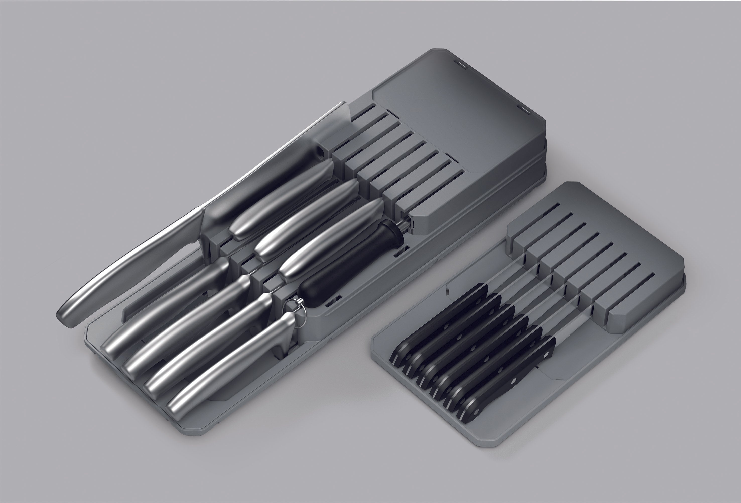 Metaltex Adjustable Knife Organizer, Printed Box, 14X41X10 Cm