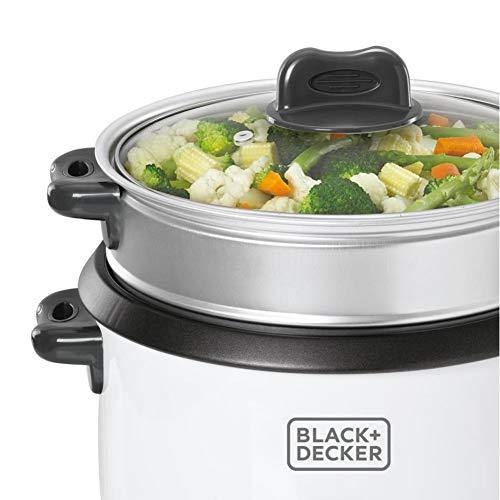Black+Decker 1.8 Ltr. Non Stick Rice Cooker With Glass Lid - Whole and All