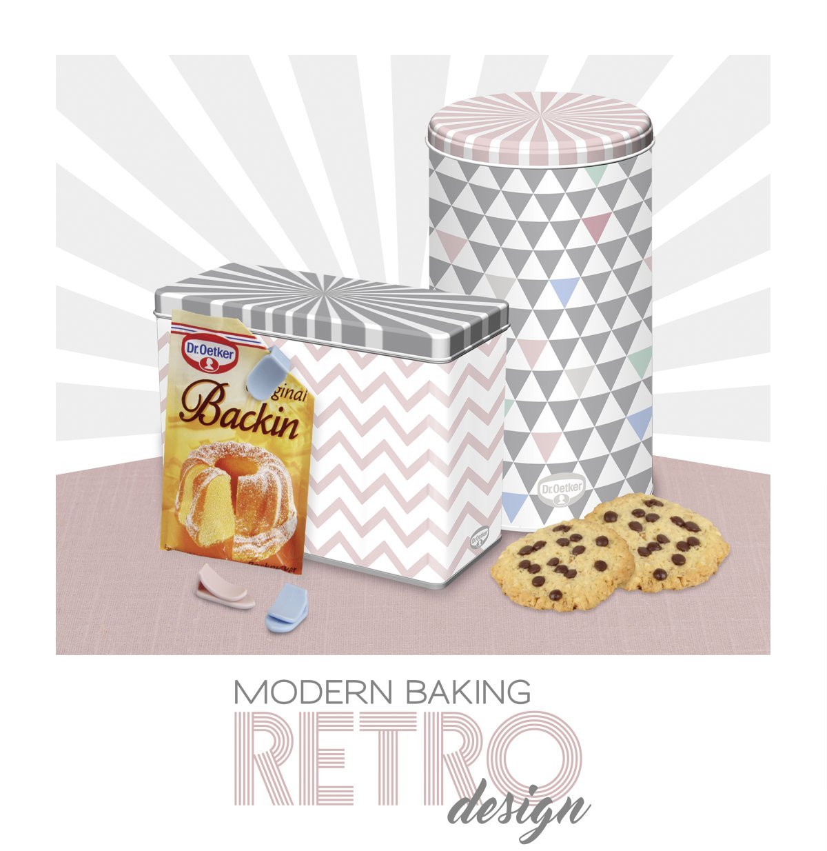 Dr.Oetker "Retro" Biscuit And Storage Tin, 1.3 L