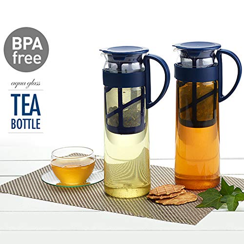 Komax Aqua Glass Tea Bottle, 1.4 L