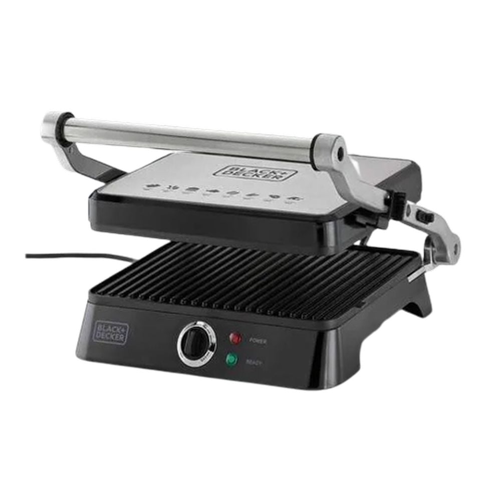 Black+Decker Electric Contact Grill With Full Flat Grill For Barbecue, 1400W
