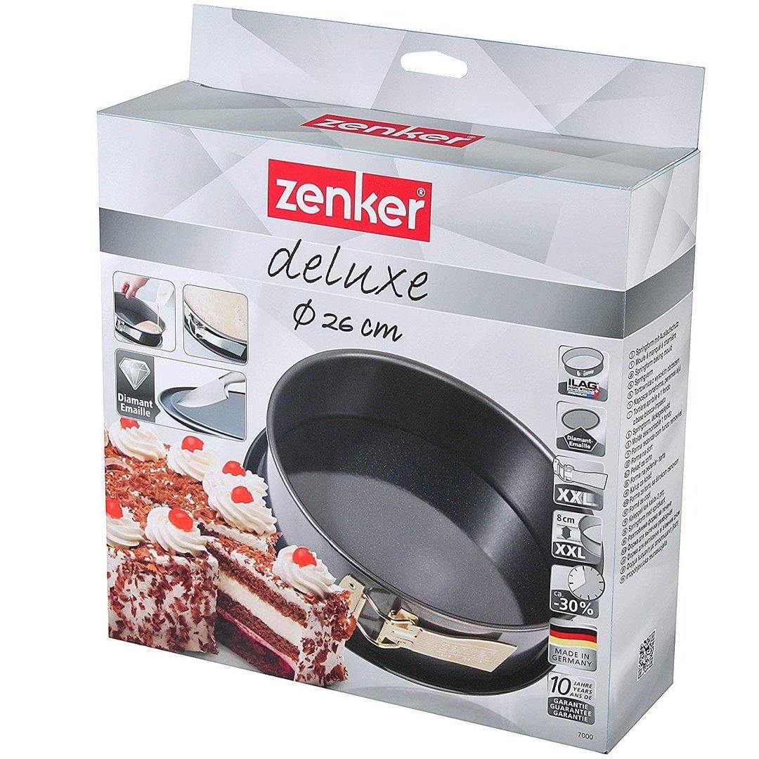 Zenker  Springform "Deluxe" With Flat Base, Black/Metallic, 27.5X8 cm - Whole and All