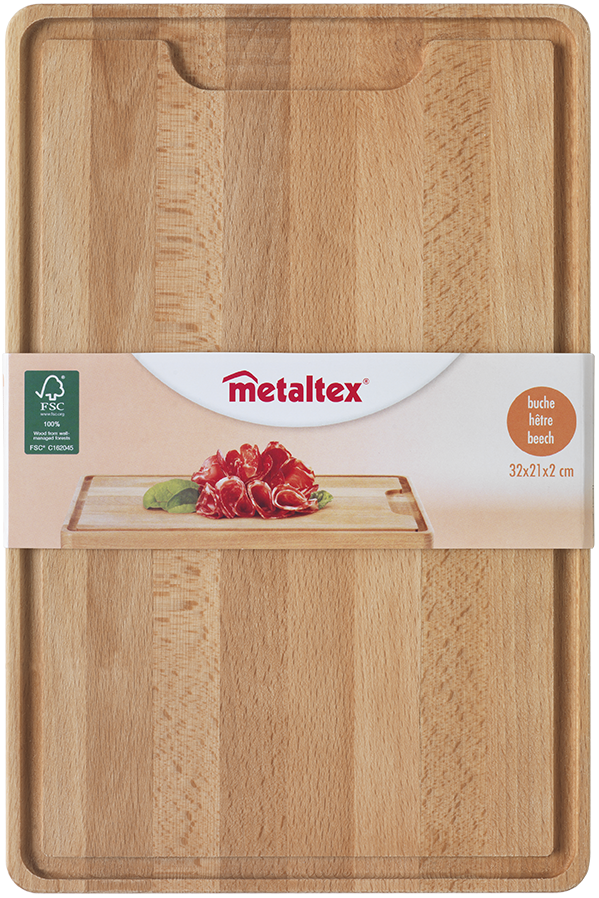 Metaltex Wooden Cutting Board, Carded