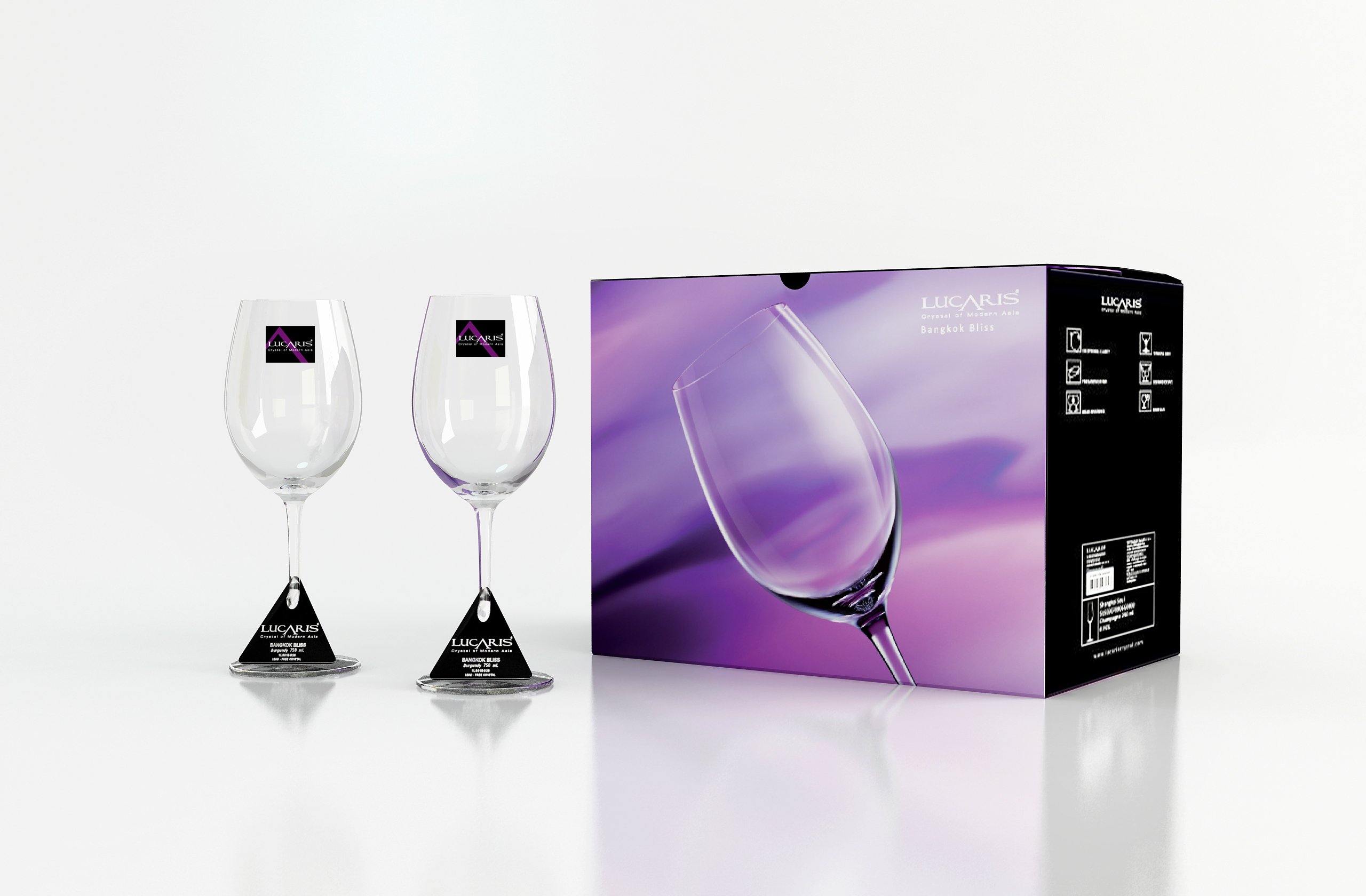 Lucaris Crystal Bangkok Chardonnay - Set Of 6 Pcs - Whole and All
