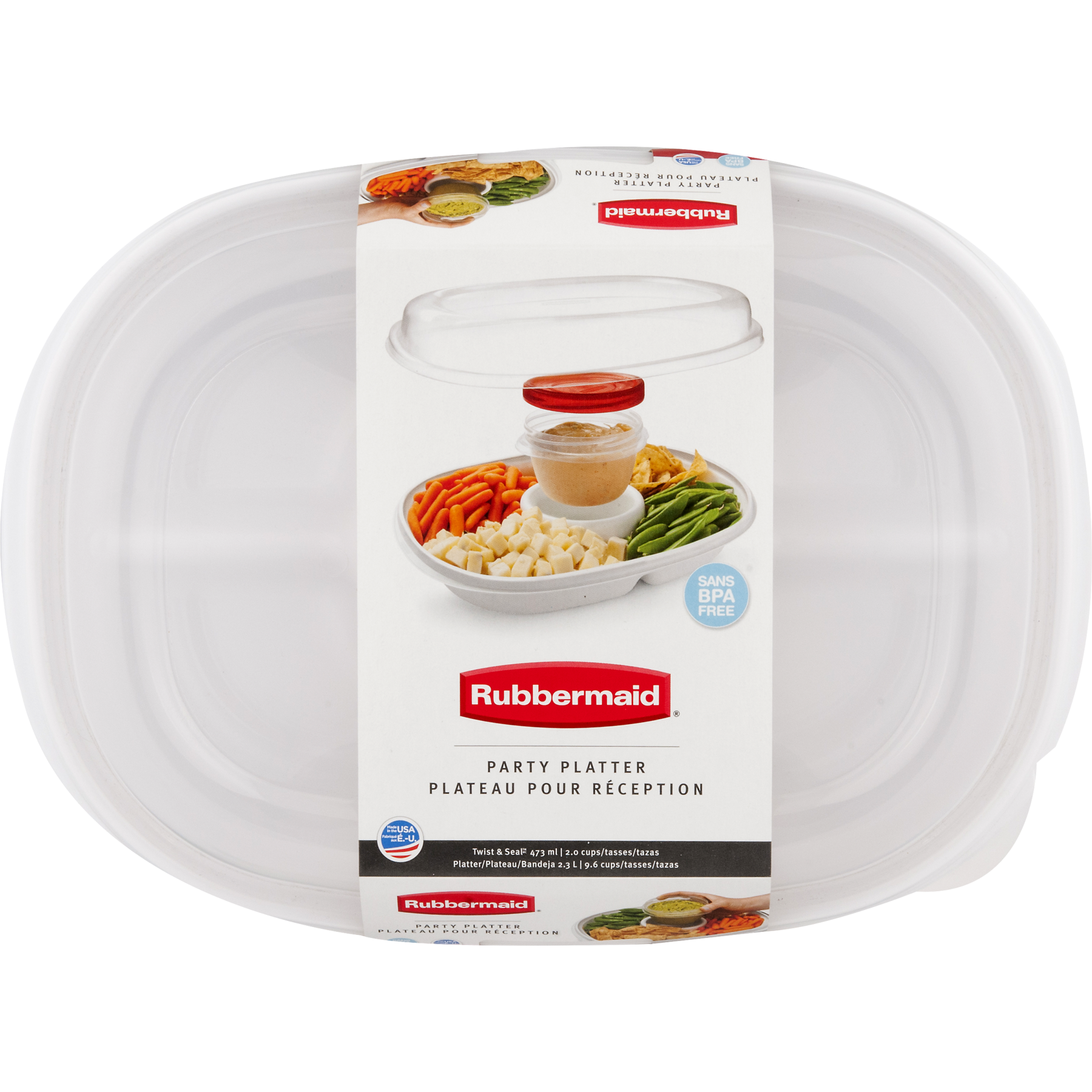 Rubbermaid Dedicated Storage Party Platter, 2.3L
