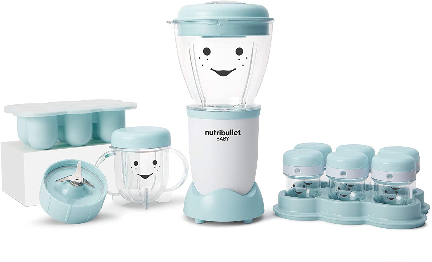 NutriBullet  Baby Food Blender Set ,18PC (Blue & White)