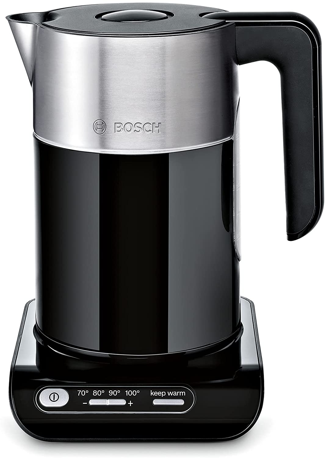 Bosch Kettle With Stainless Steel, 1.5 L, 2400W (Black)