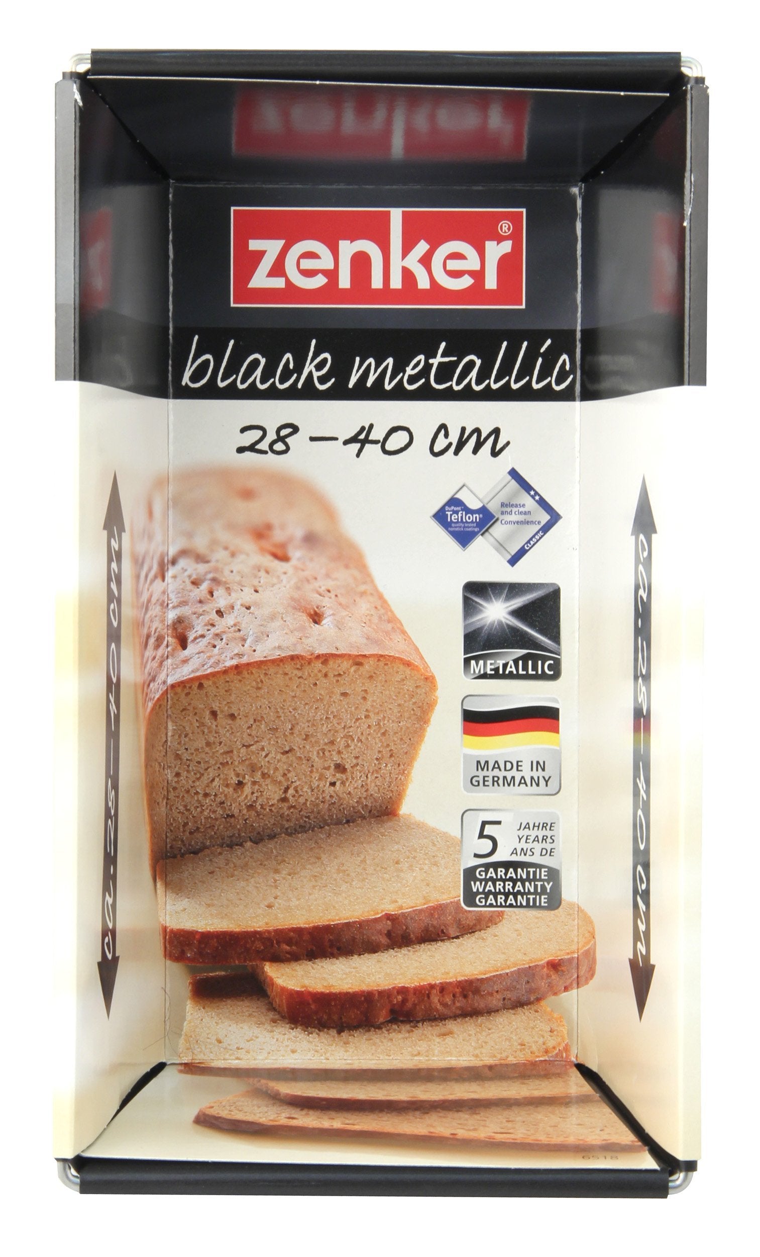 Zenker "Black Metallic" Loaf-Tin Extendable, Black, 28-40X16X10 Cm - Whole and All