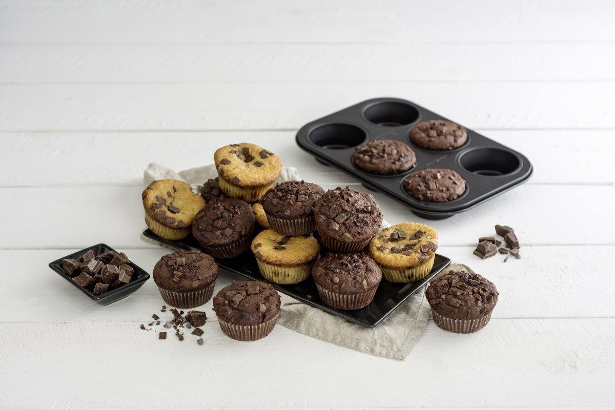 Zenker  "Black/Metallic" Mini-Muffin Tin For Muffins, 28X19X3 cm - Whole and All