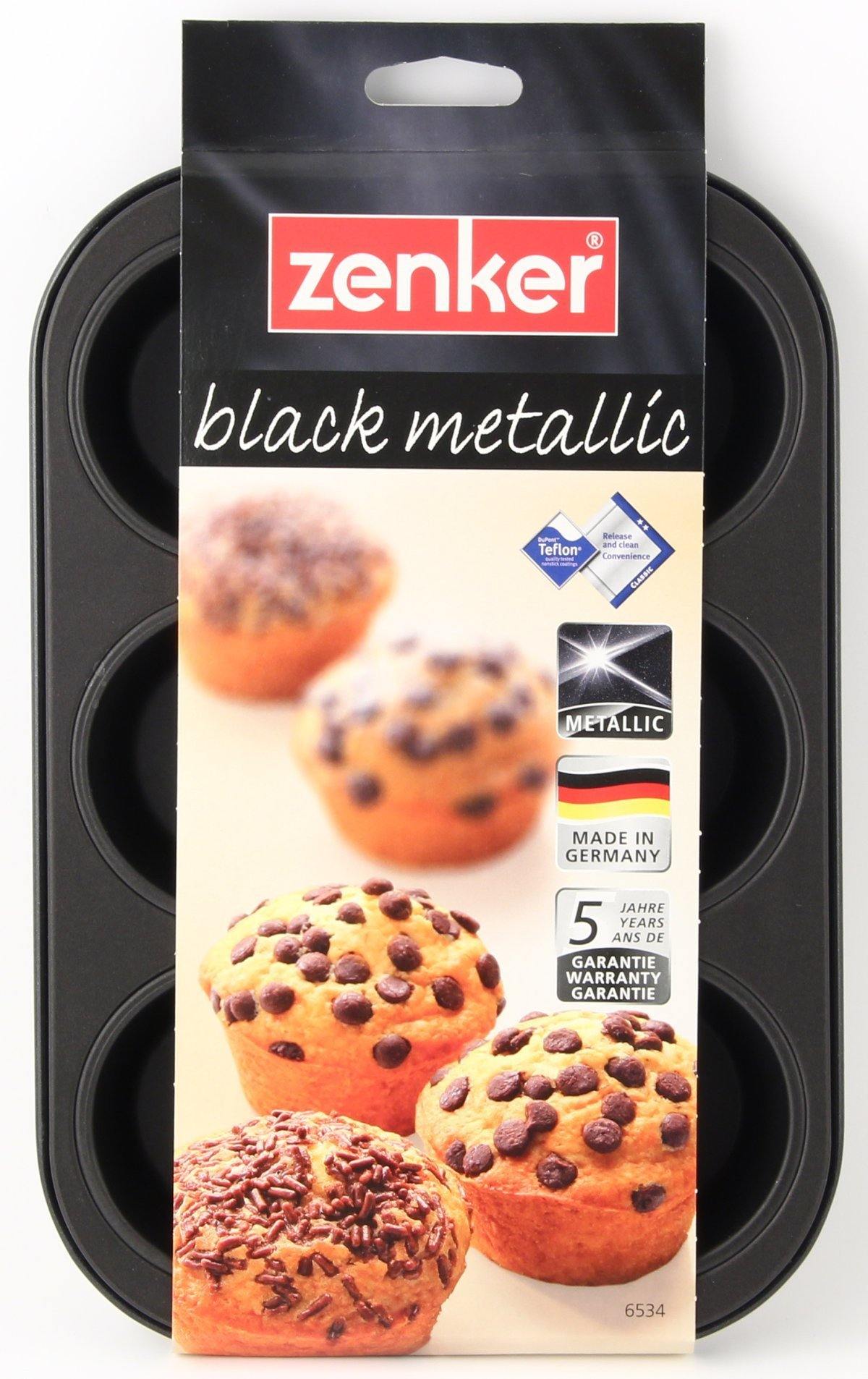 Zenker  "Black/Metallic" Mini-Muffin Tin For Muffins, 28X19X3 cm - Whole and All