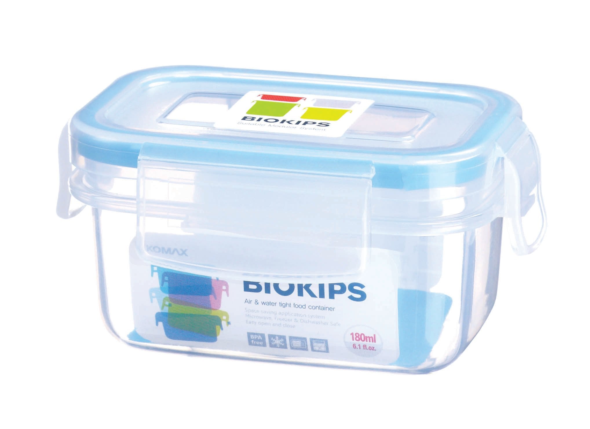 Komax Biokips Rectangular Food Storage Container, 180 ml