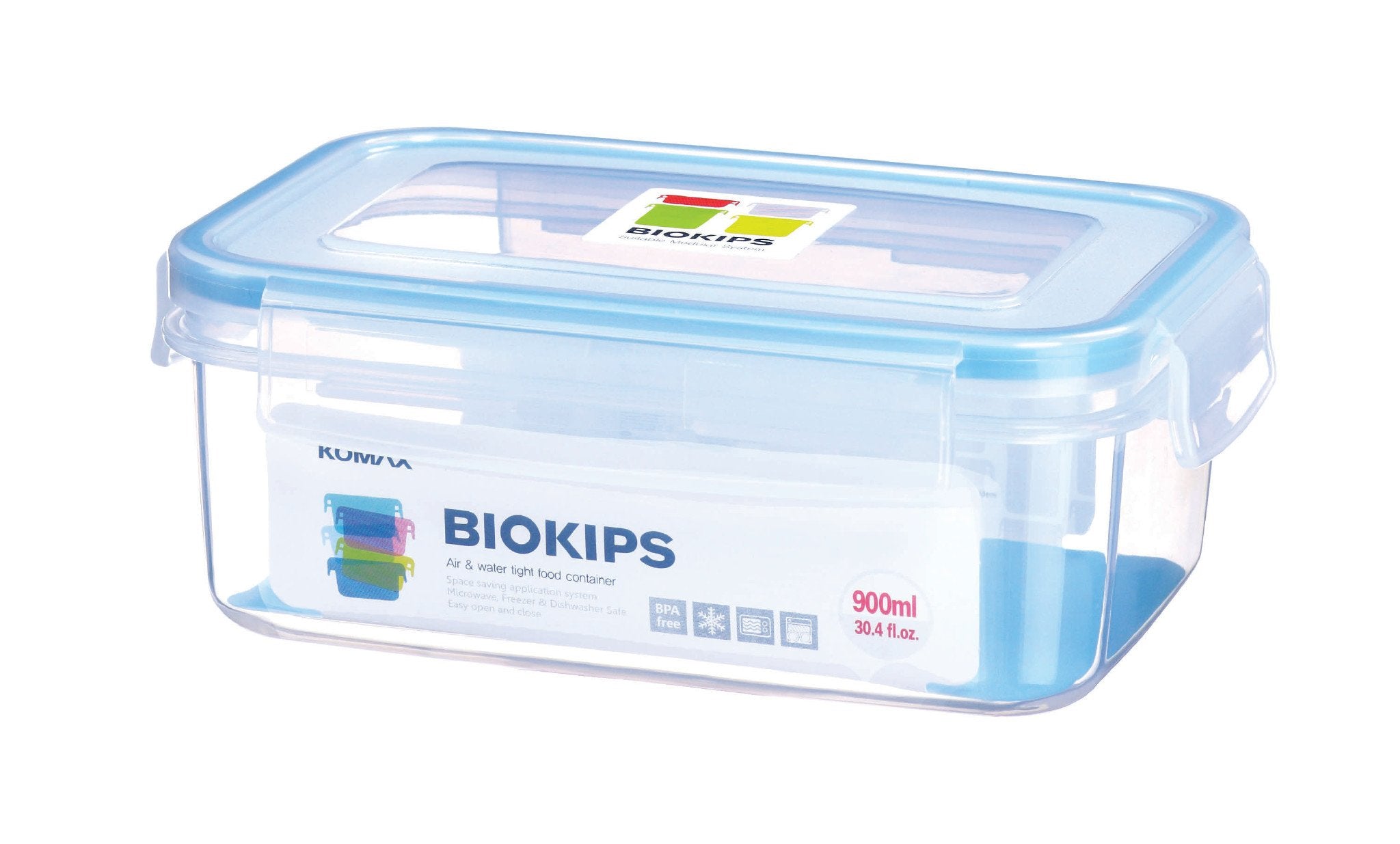 Komax Biokips Rectangular Food Storage Container, 900 ml