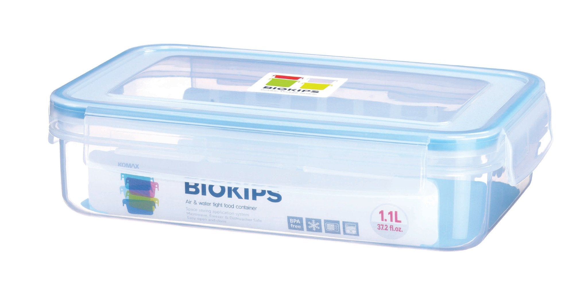 Komax Biokips Rectangular Food Storage Container, 1.1 L