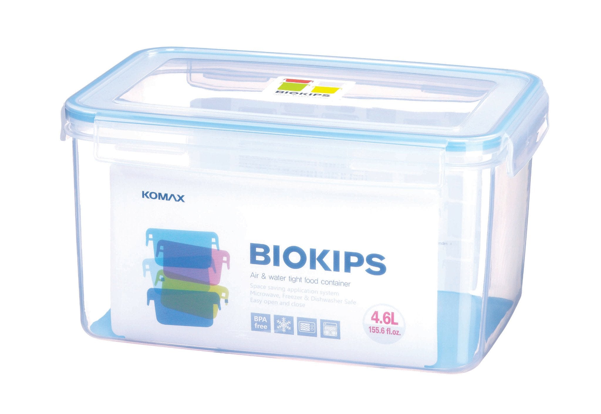 Komax Biokips Rectangular Food Storage Container, 4.6 L