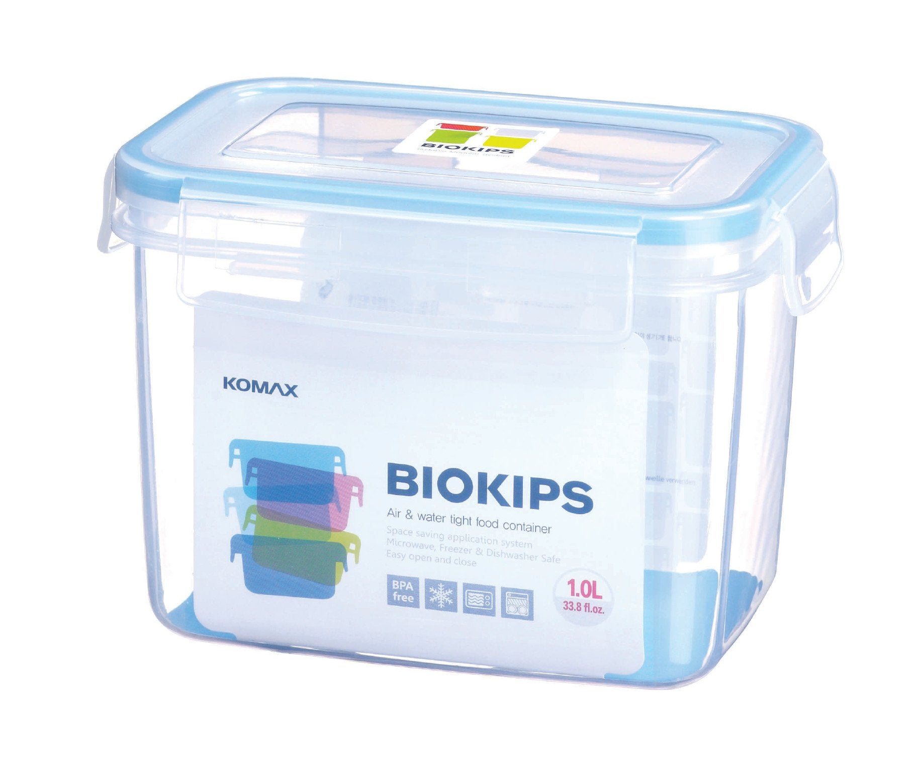 Komax Biokips Rectangular Food Storage Container, 1 L