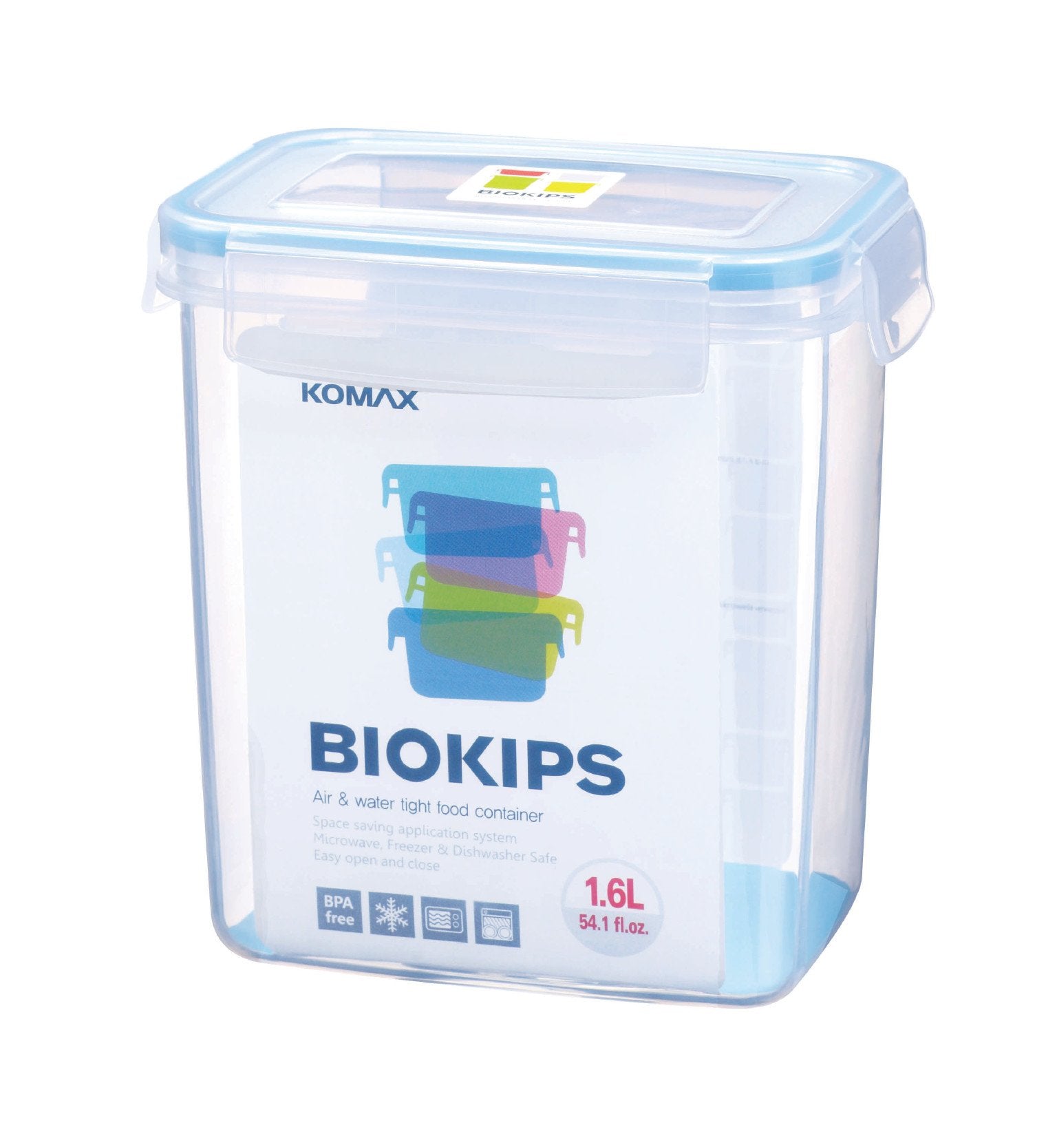 Komax Biokips Rectangular Food Storage Container, 1.6 L