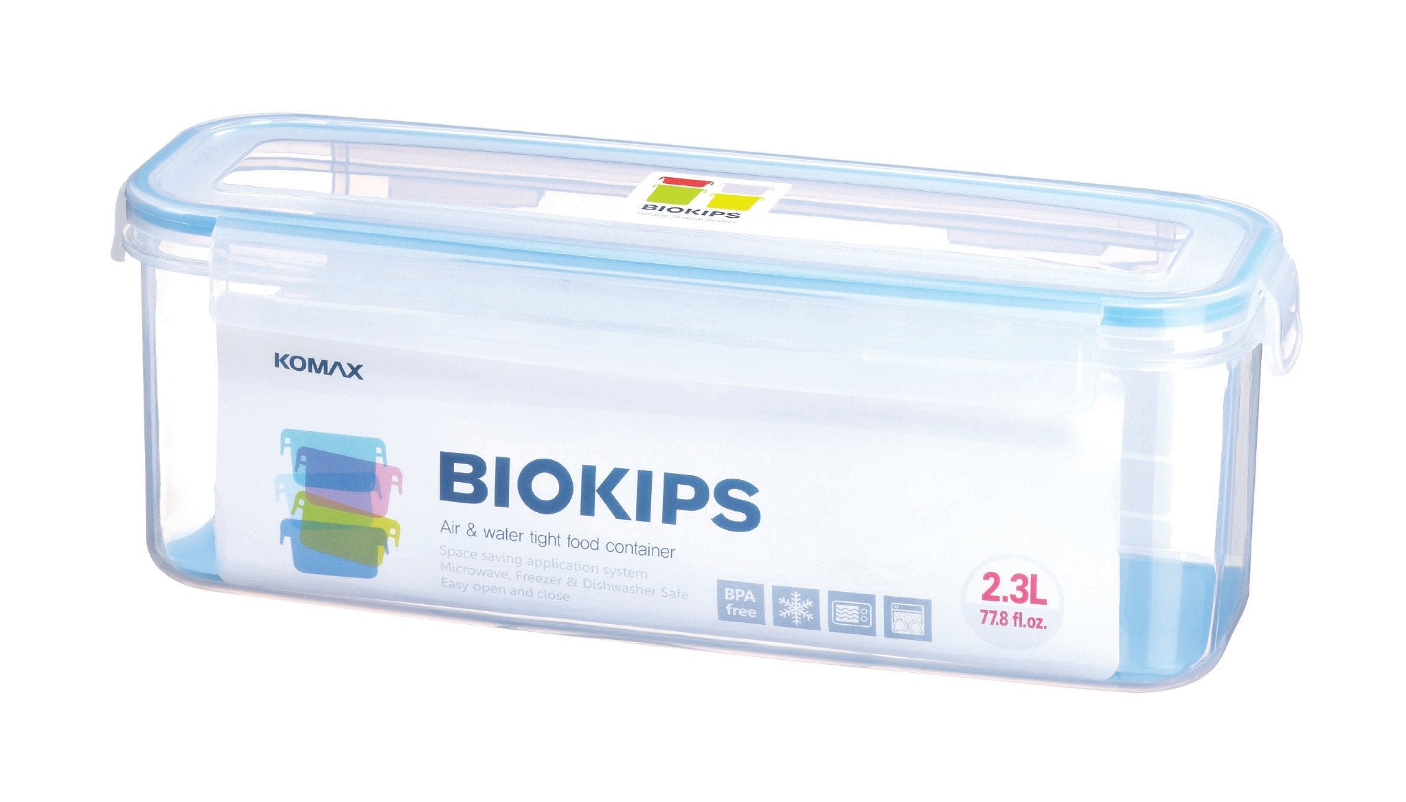 Komax Biokips Rectangular Food Storage Container, 2.3 L