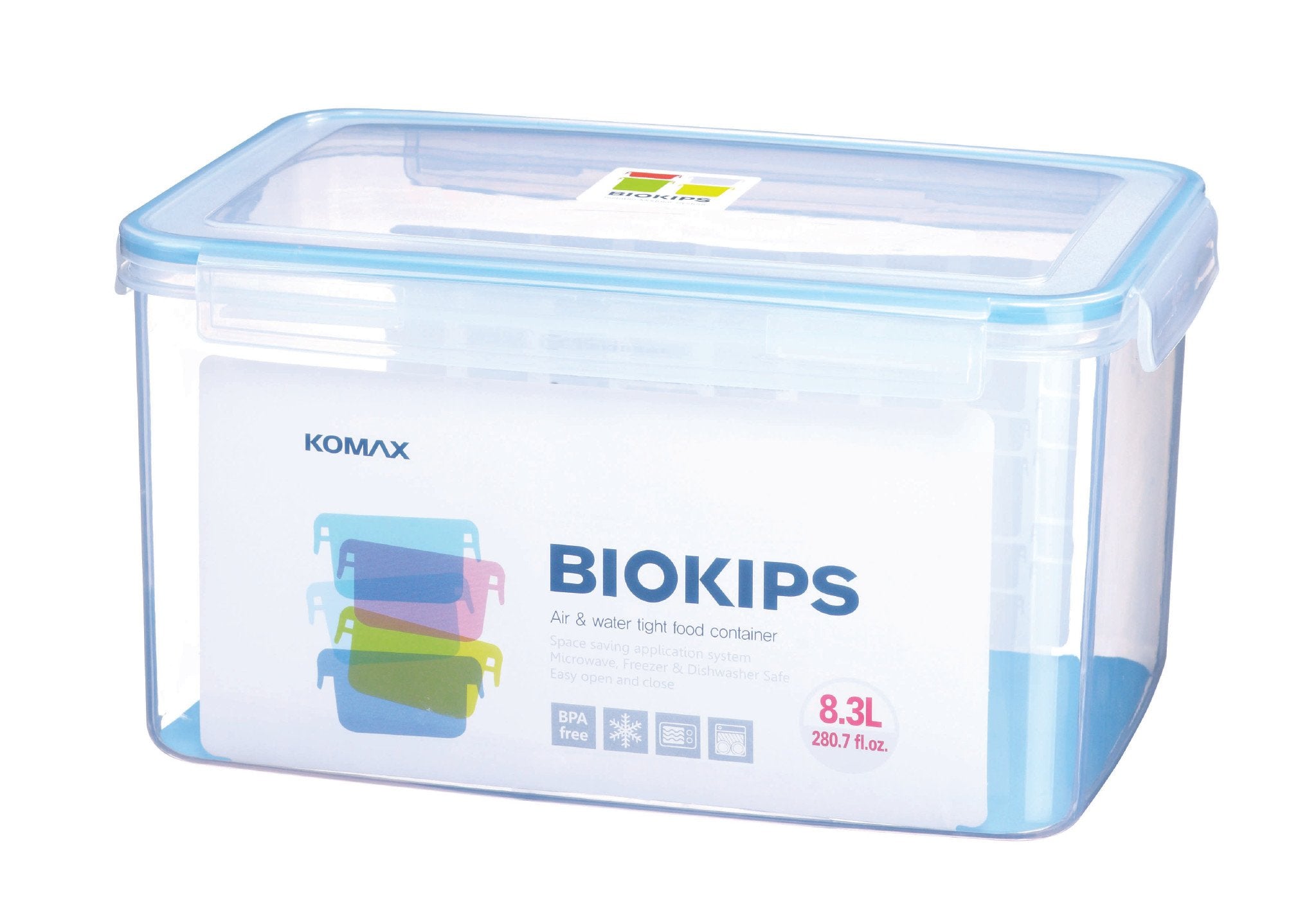 Komax Biokips Rectangular Food Storage Container, 8.3 L