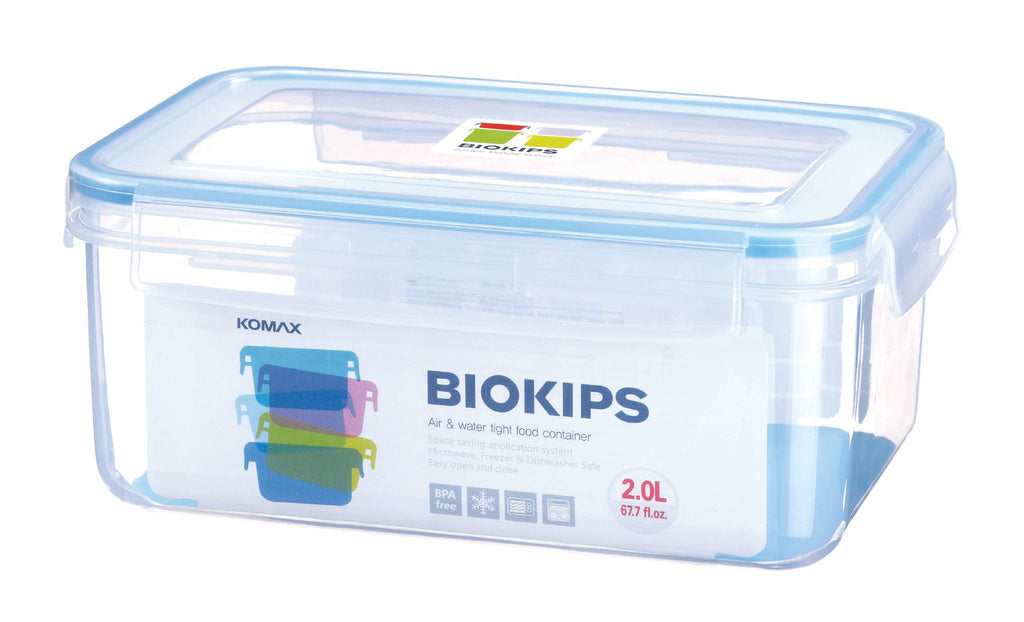 Komax Biokips Food Storage Lunch Container - Dividers With 4 Compartments  23oz. (set of 2)- Airtight, Leakproof With Locking Lids - BPA Free Plastic  - Microwave, Freezer and Dishwasher Safe 