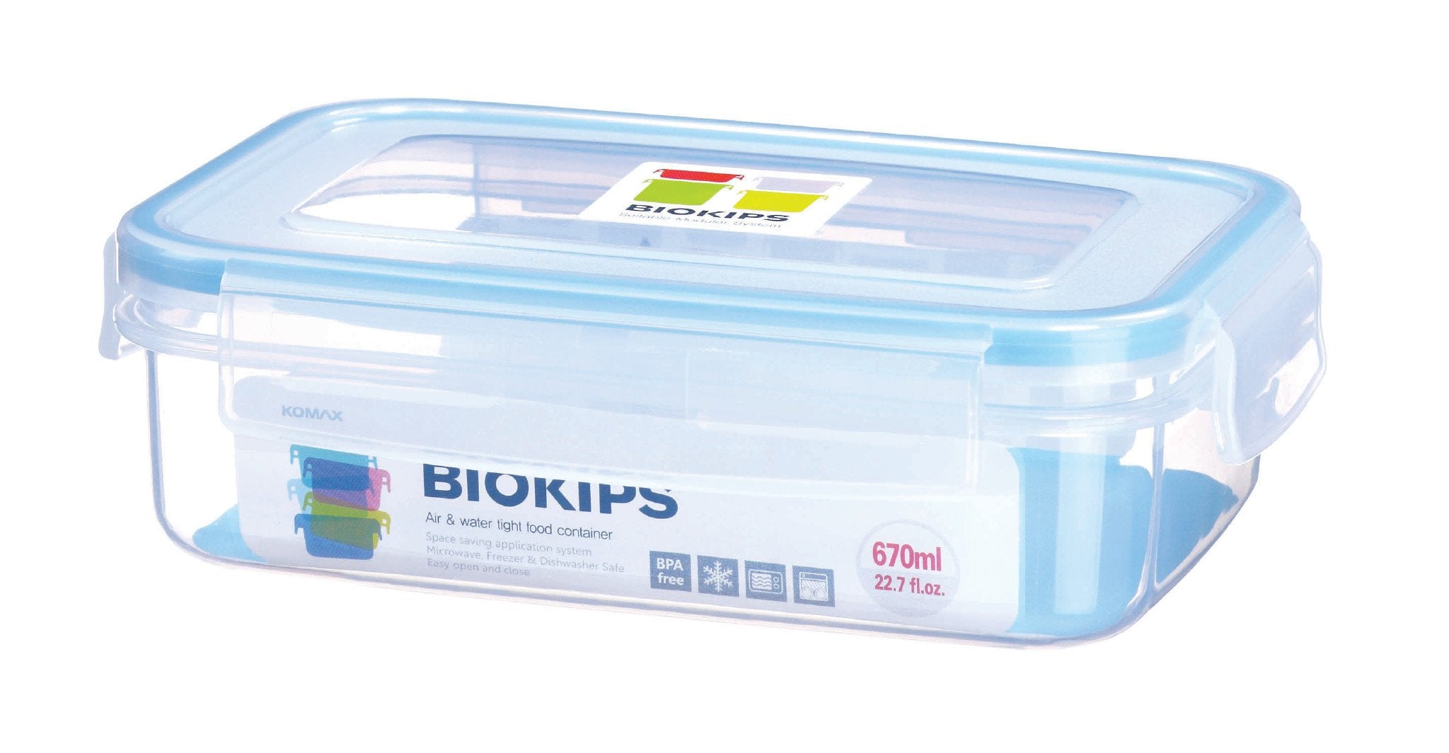 Komax Biokips Rectangular Food Storage Container, 670 ml