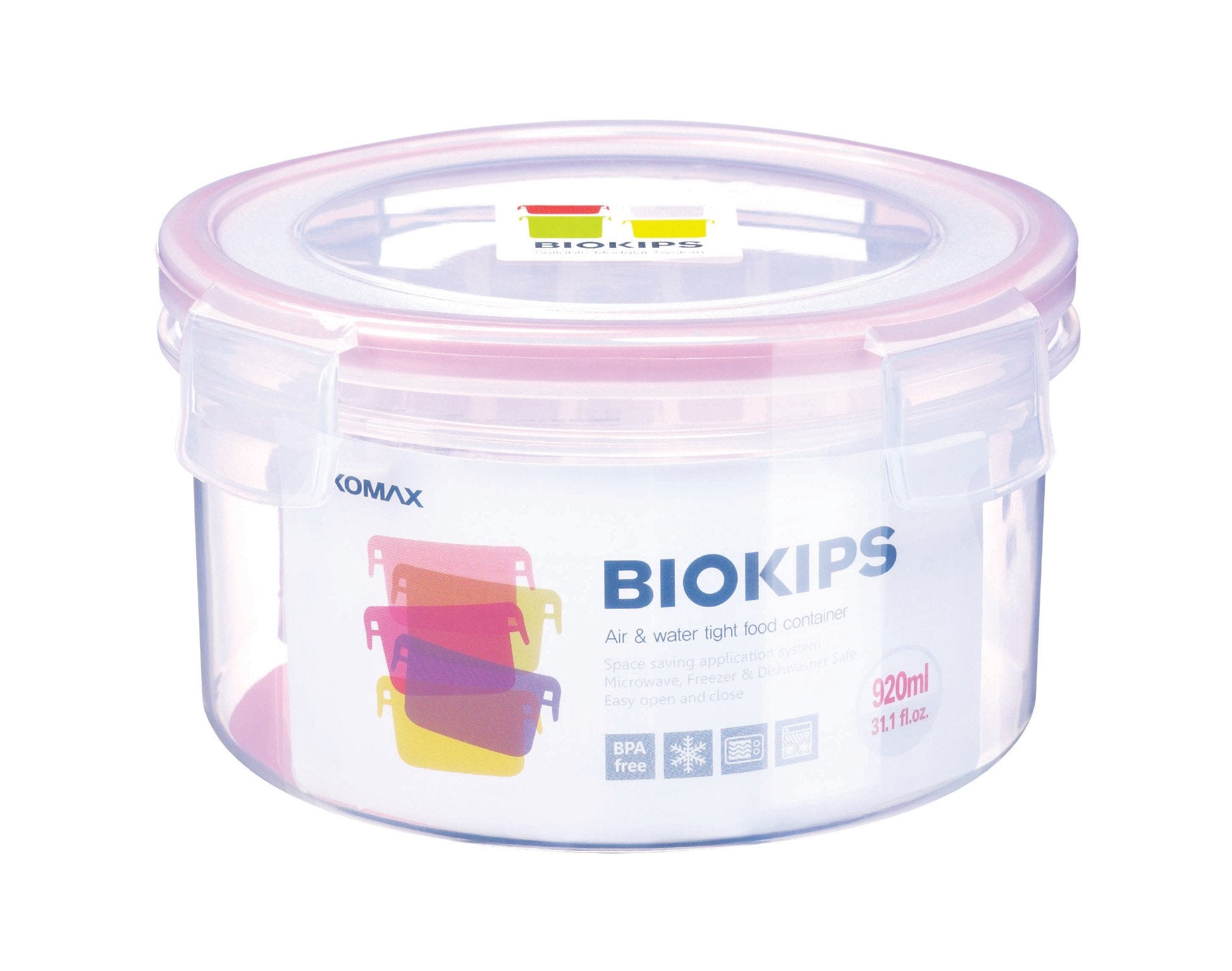 Komax Biokips Round Food Storage Container, 920 ml