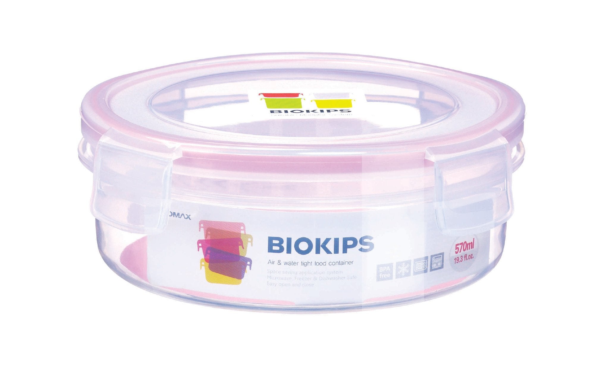 Komax Biokips Round Food Storage Container, 570 ml
