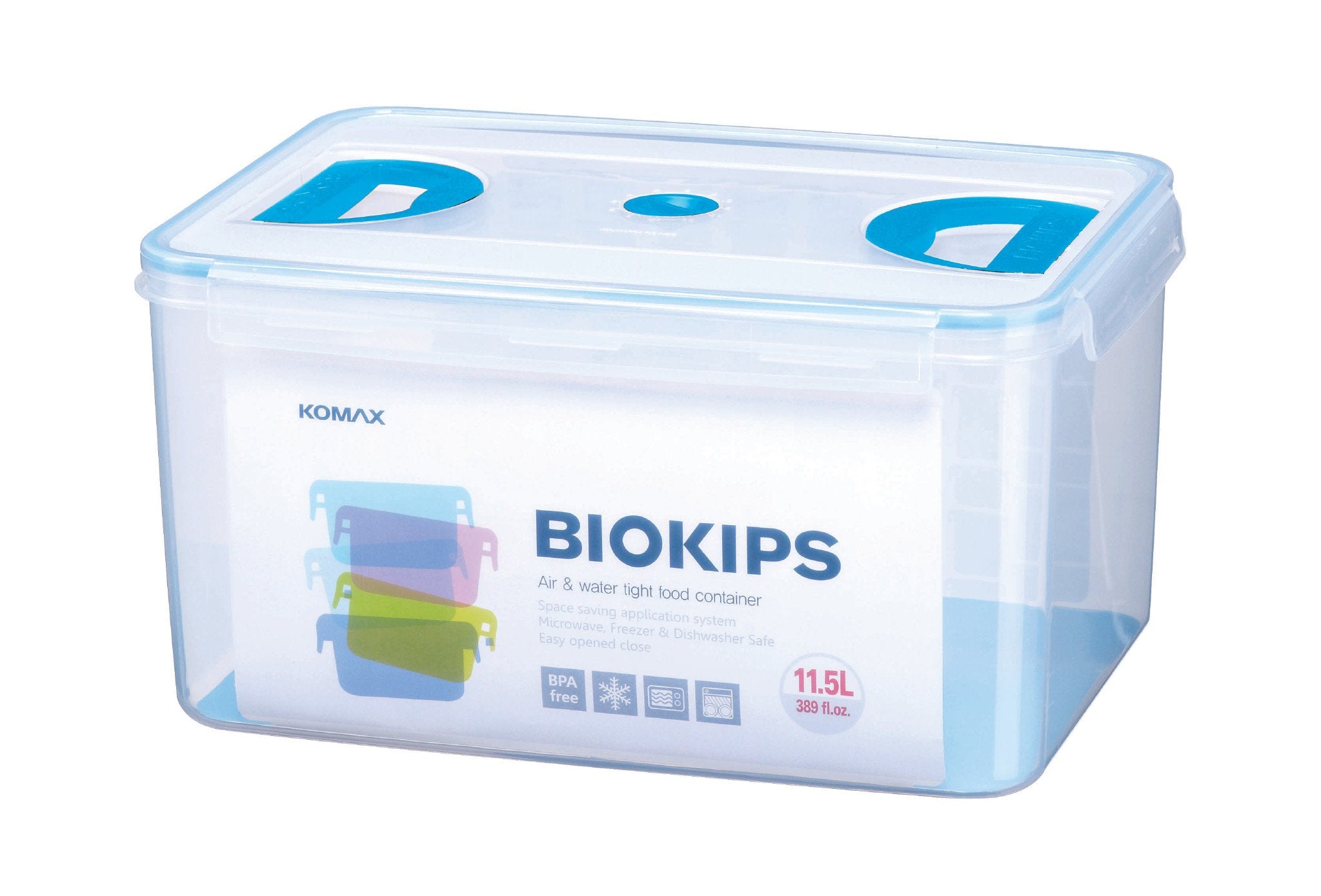Komax Biokips Rectangular Food Storage Container With Two Handle, 11.5 L