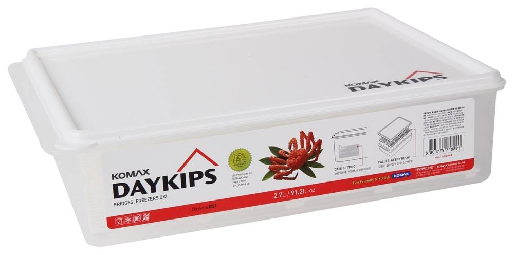 Komax Daykips Rectangular Food Storage Container, 2.7 L