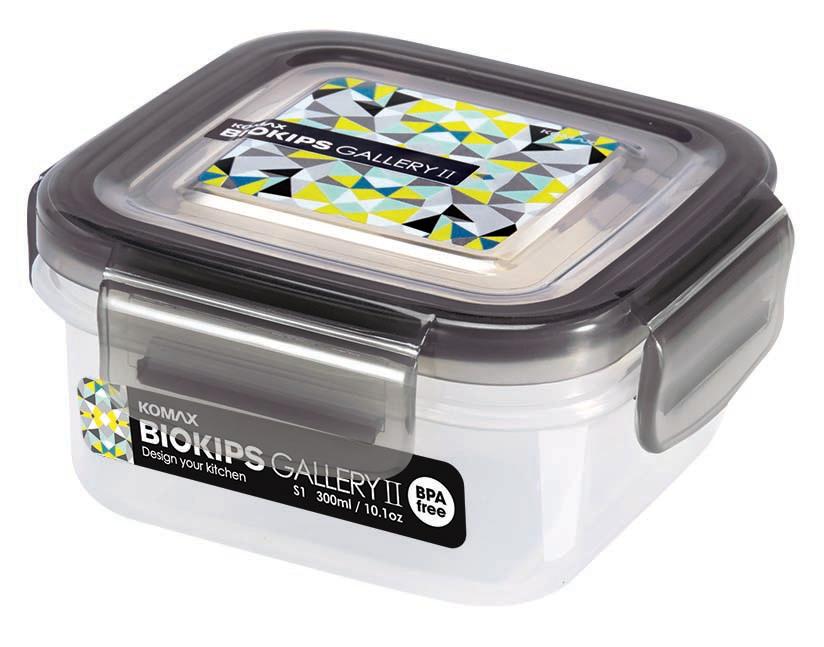 Komax Biokips Gallery II Square Food Storage Container, 300 ml
