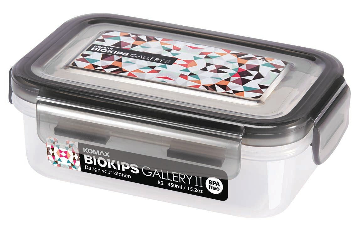 Komax Biokips Gallery II Rectangular Food Storage Container, 450 ml