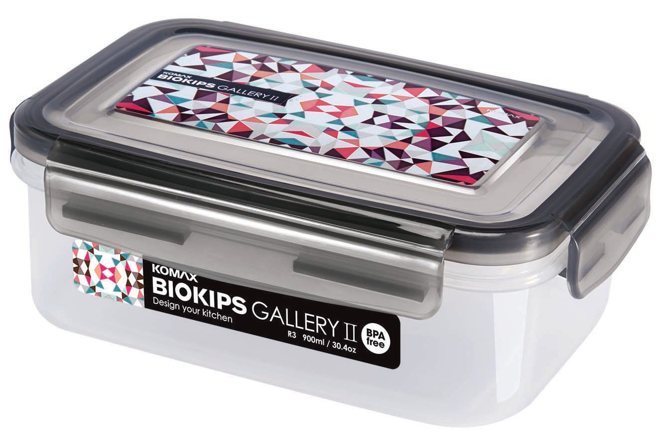 Komax Biokips Gallery II Rectangular Food Storage Container, 900 ml