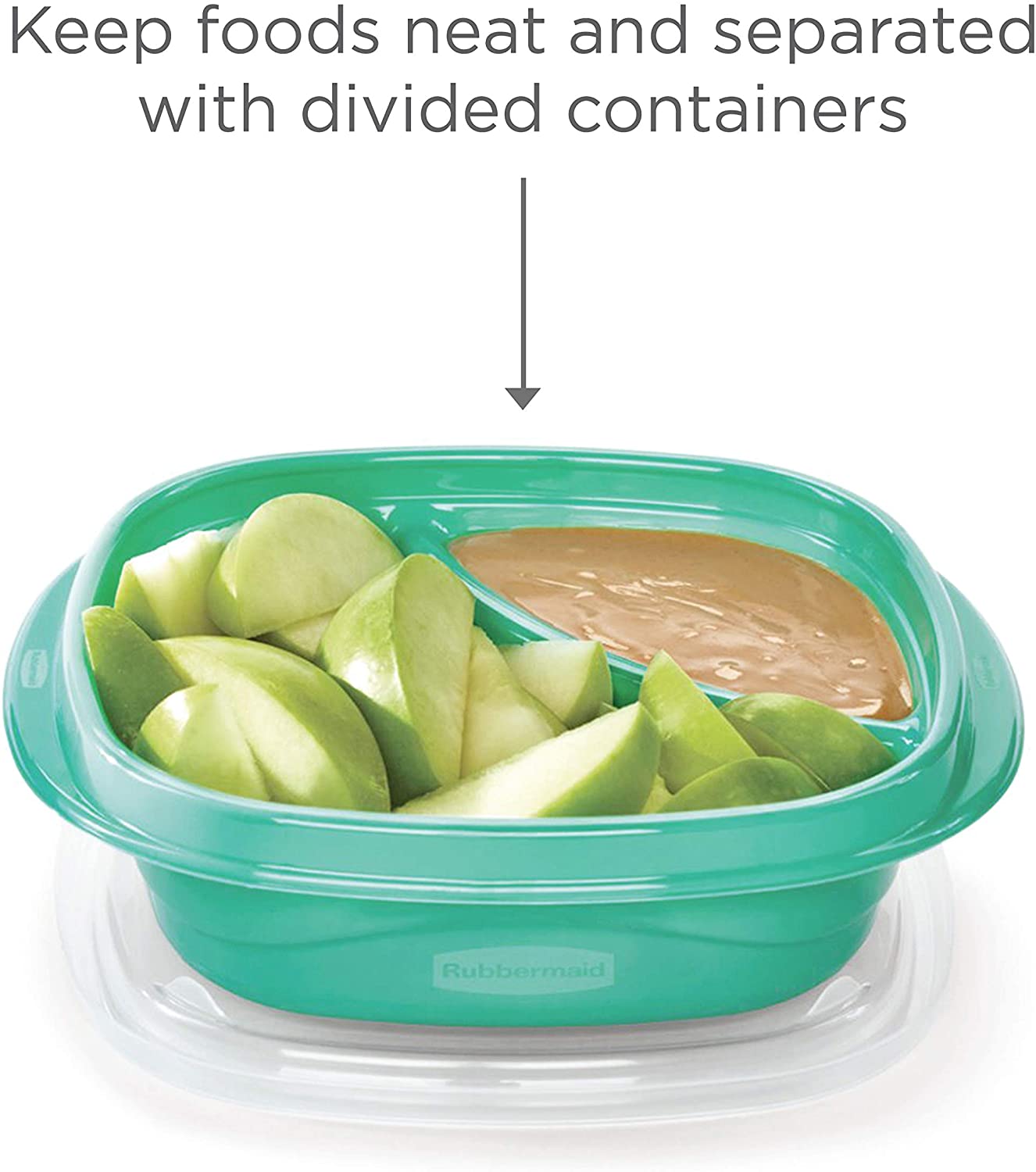 Rubbermaid Takealongs Divided Snacker Food Storage Container, 556ml (3 Pack)