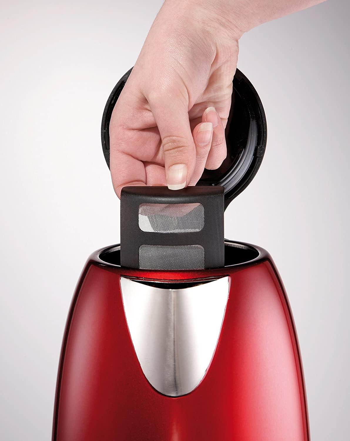 Moulinex Subito Kettle, 1.7l, 2400w (Red Metallic/Black) - Whole and All