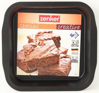Zenker "Black Metallic" Brownie Baking Tin, Black, 27X26X5 Cm - Whole and All