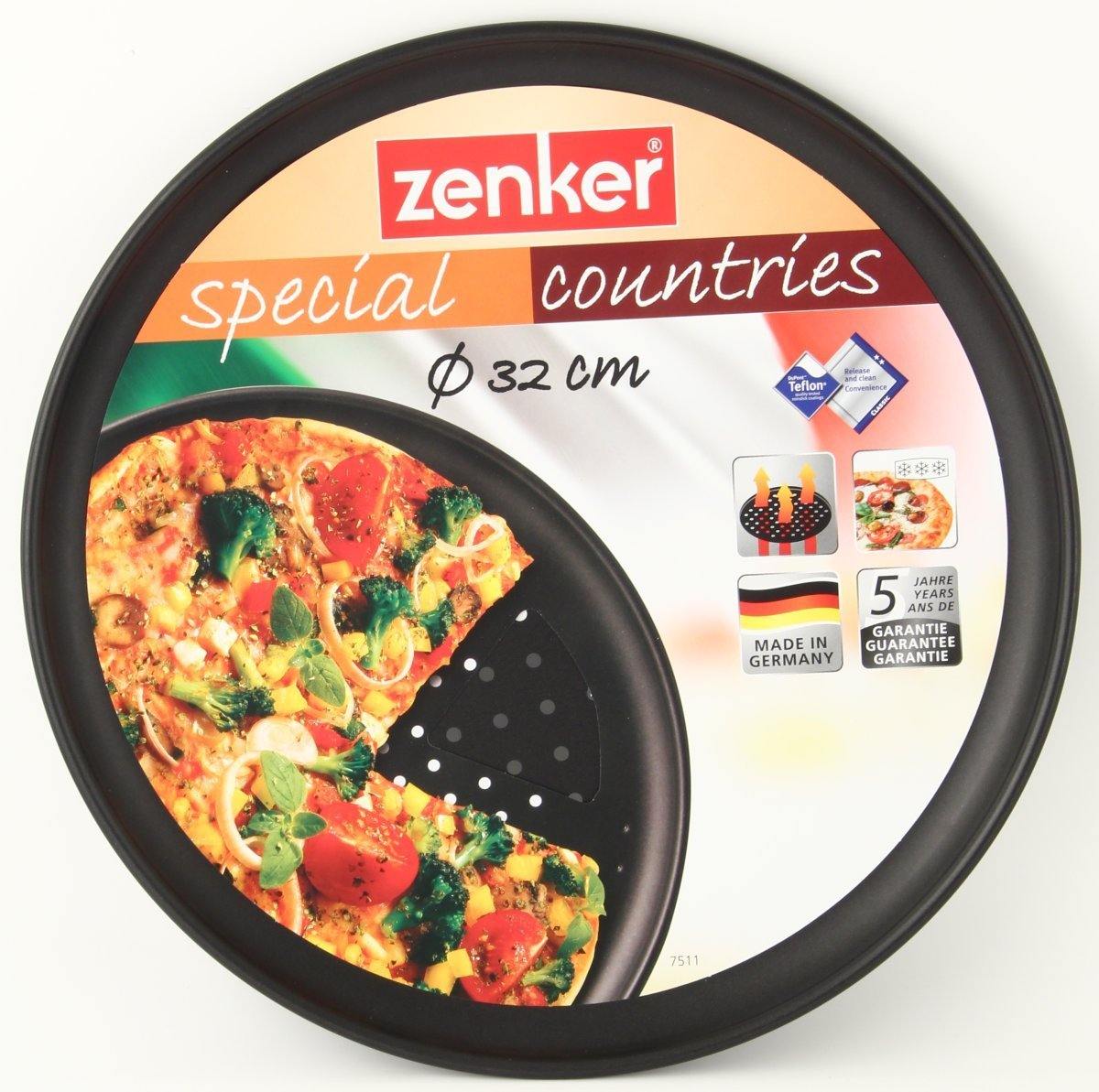 Zenker "Special Countries" Non-Stick Carbon Steel Round Crisper Pan, Black, 32X1.5 cm - Whole and All