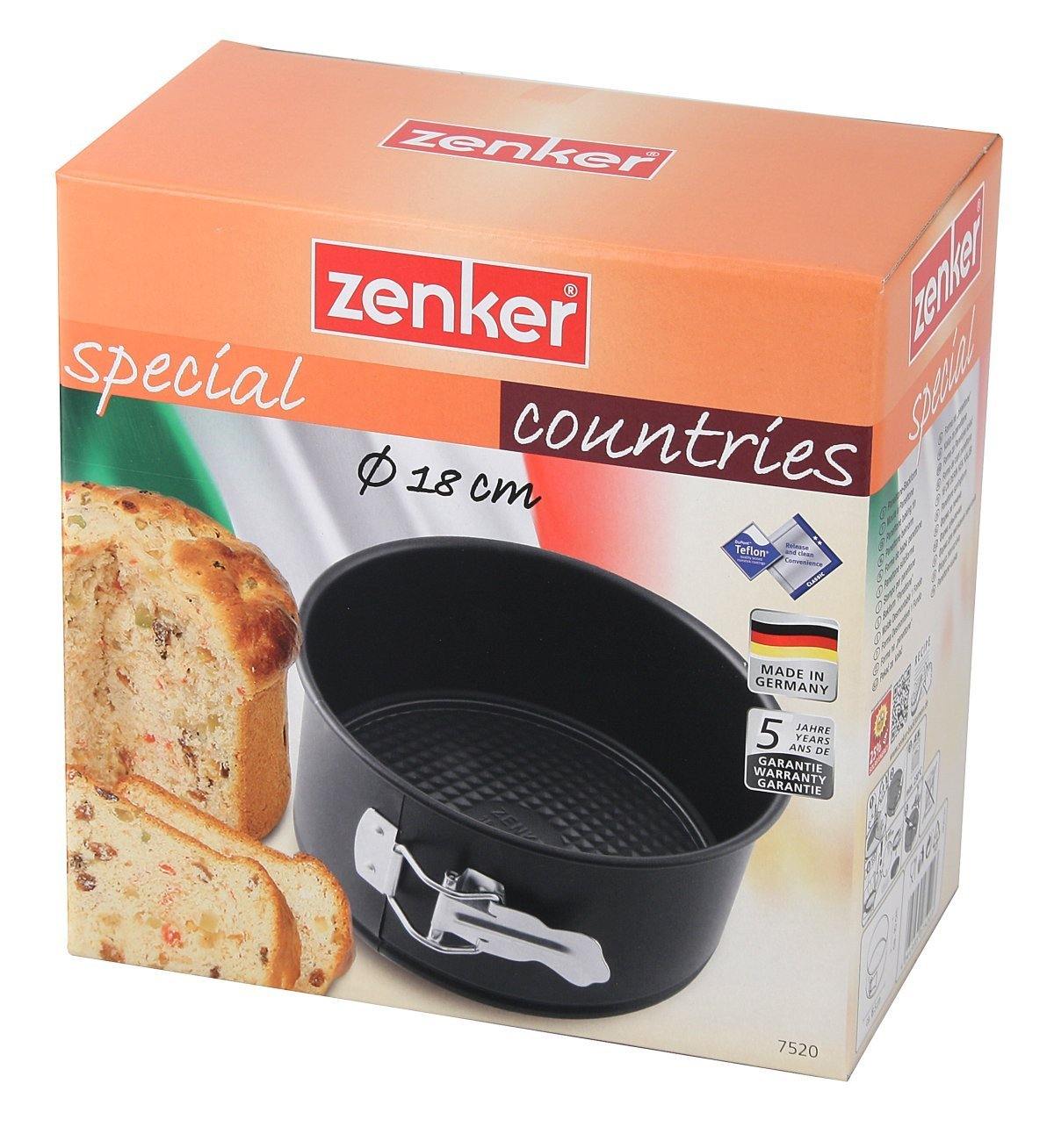 Zenker  "Special Countries" Panettone Cake Tin, Black, 18.5X10 cm - Whole and All