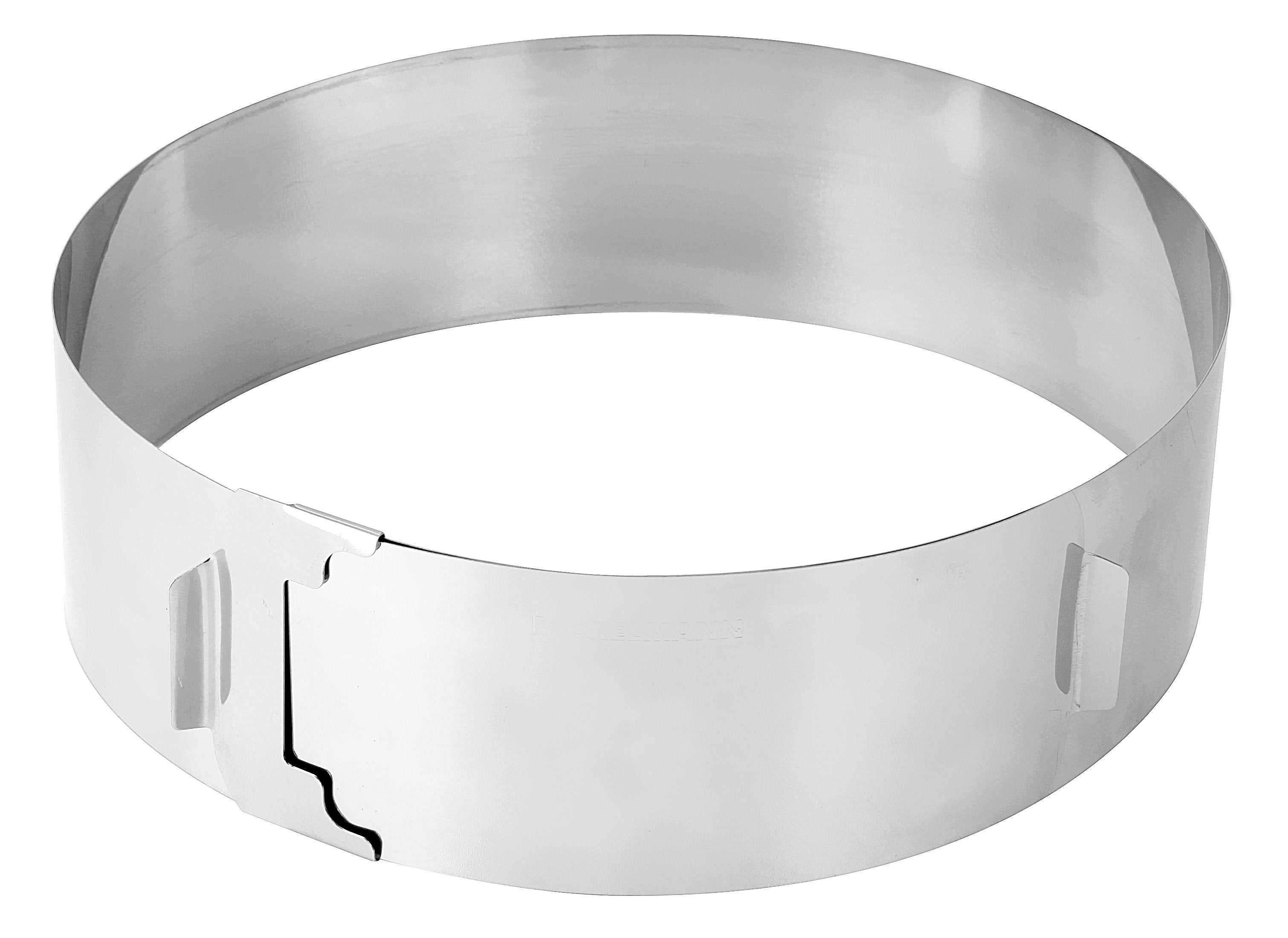 Zenker Cake Ring With Handles, "Patisserie", Stainless Steel, 15-30X7.5 Cm - Whole and All
