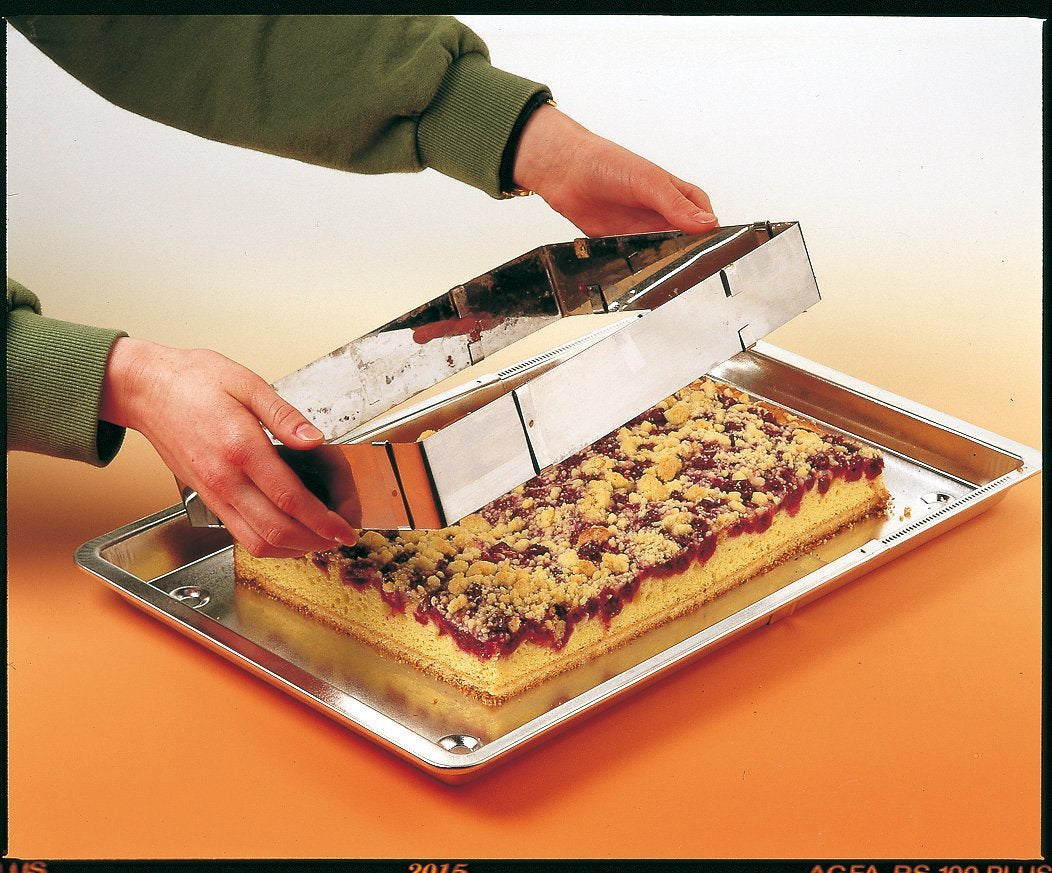 Zenker Baking Frame Adjustable, "Patisserie", Stainless Steel, 18.5-34X27.5-52X5 Cm - Whole and All