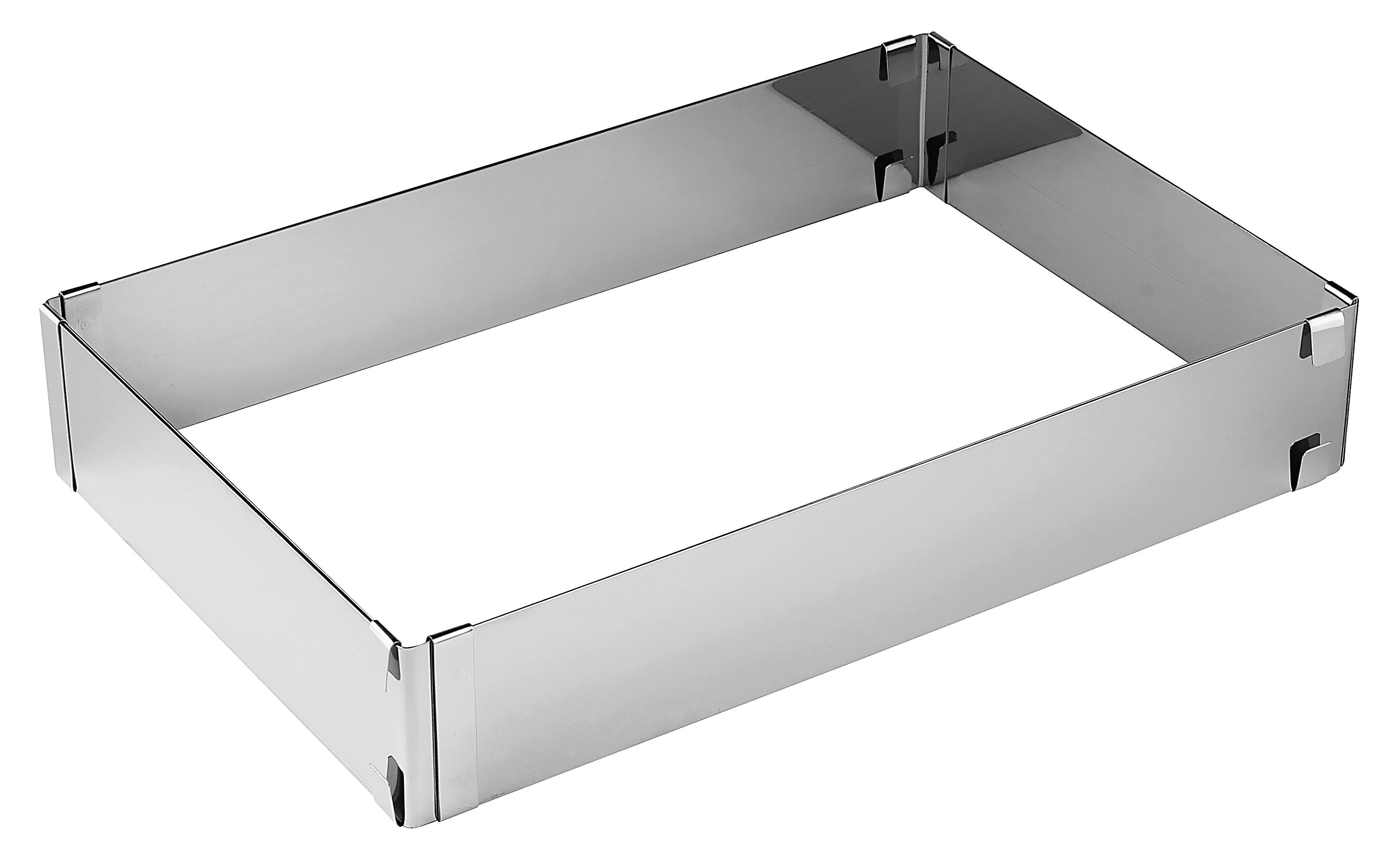Zenker Baking Frame Adjustable, "Patisserie", Stainless Steel, 18.5-34X27.5-52X5 Cm - Whole and All