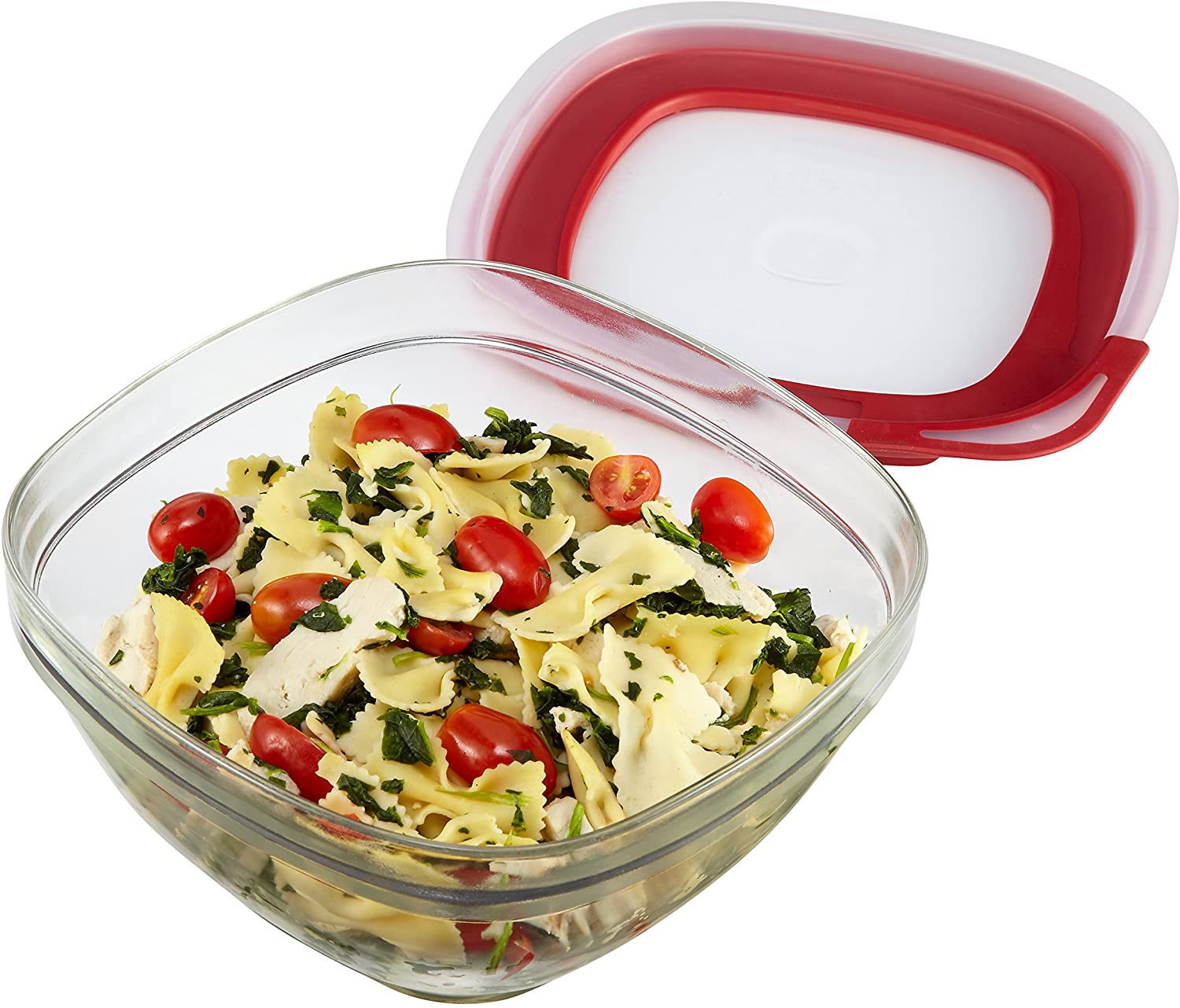 Rubbermaid Square Glass Food Storage Container, 1.8L